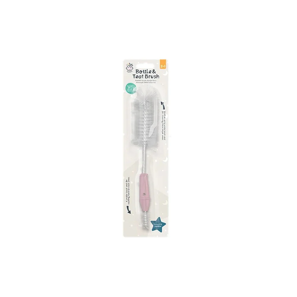 2-in-1 Baby Bottle and Teat Cleaning Brush | Flexible Head, Assorted Colours - Image 2