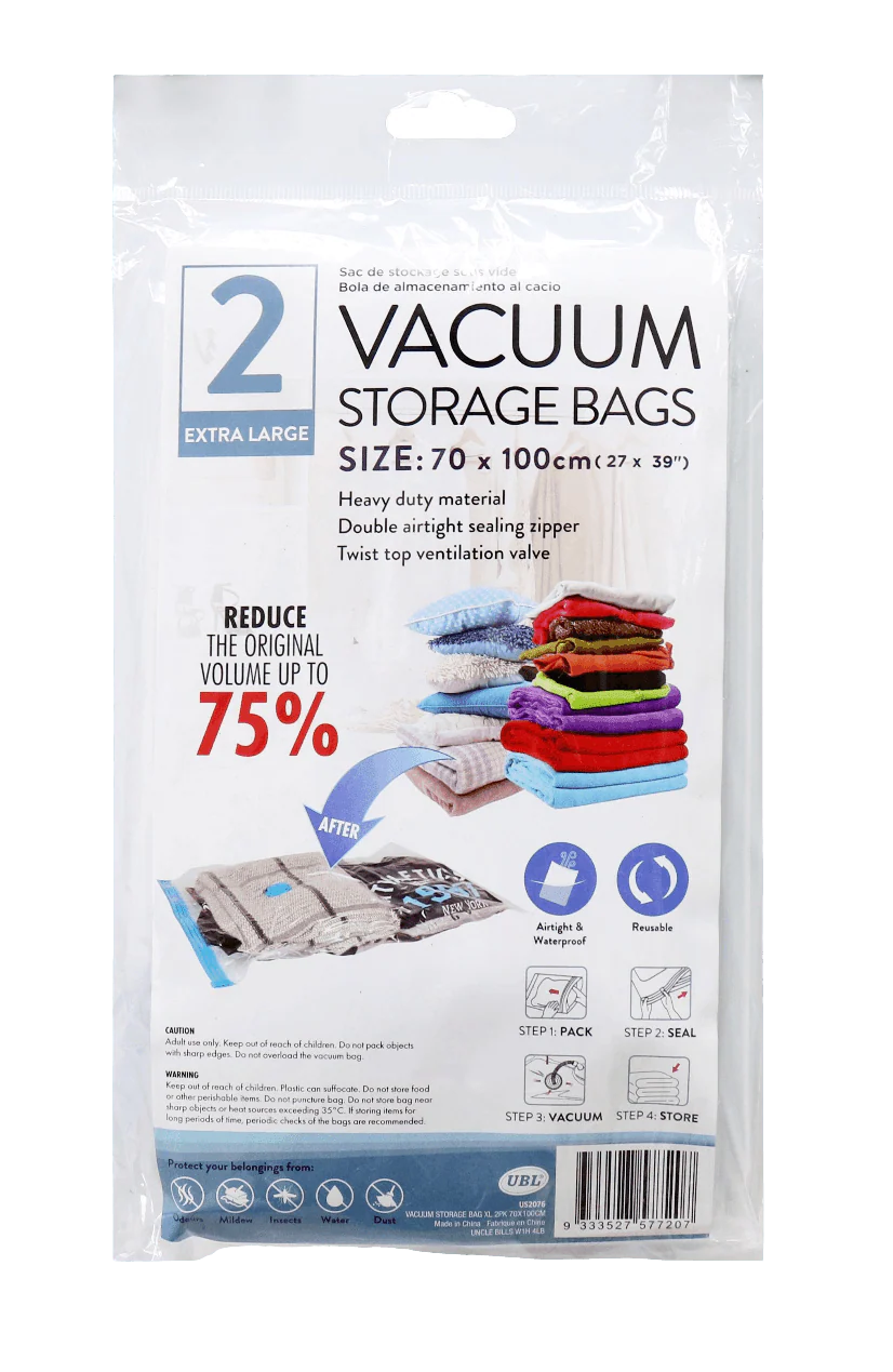 2Pk Extra Large Vacuum Storage Bag | 70 x 100cm - Image 2
