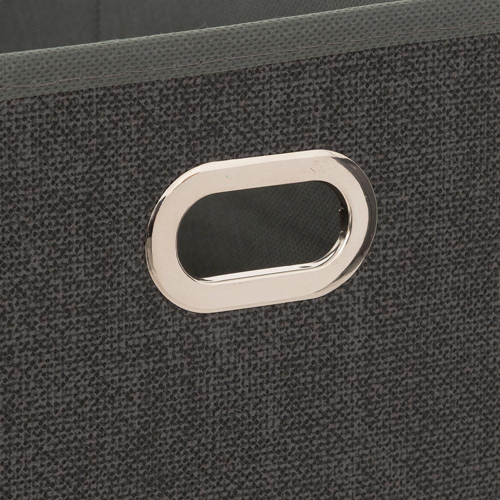 5 Five Dark Grey Fabric Storage Basket | 15 x 31cm - Image 2