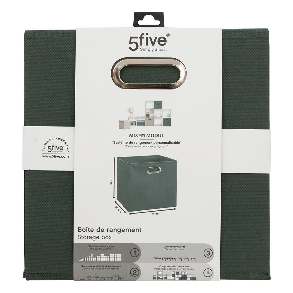 5 Five Khaki Fabric Storage Basket | 31 x 31cm - Image 5