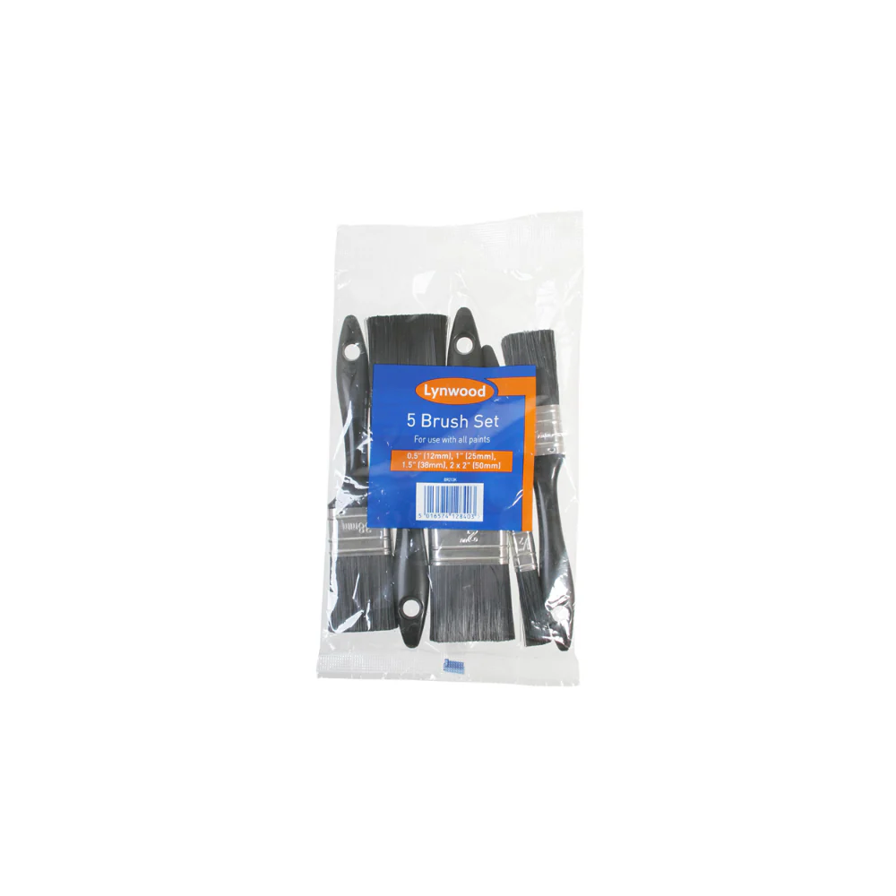 5 Piece Assorted Paint Brush Set | 12 mm to 50 mm, All Paints
