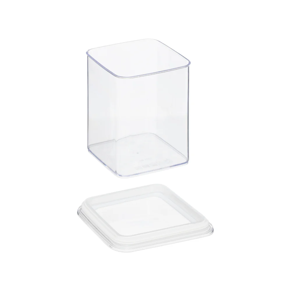 5FIVE Clear Square Food Storage Container | 1L, Tight-Seal Lid - Image 2