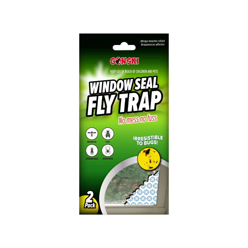 Adhesive Window Seal Fly Trap | Pack of 2, Indoor Insect Control