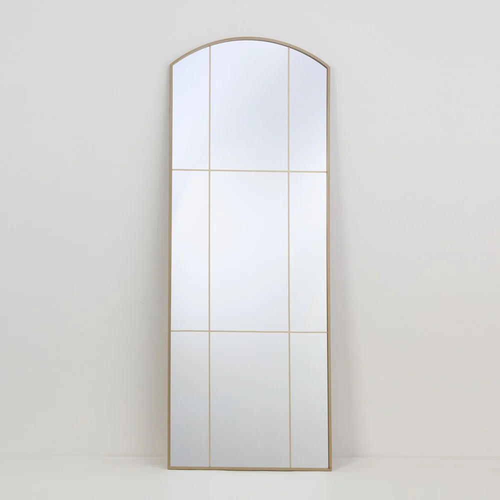 Alumin Full Length Framed Mirror | Brass Finish, 60 x 160 cm - Image 3