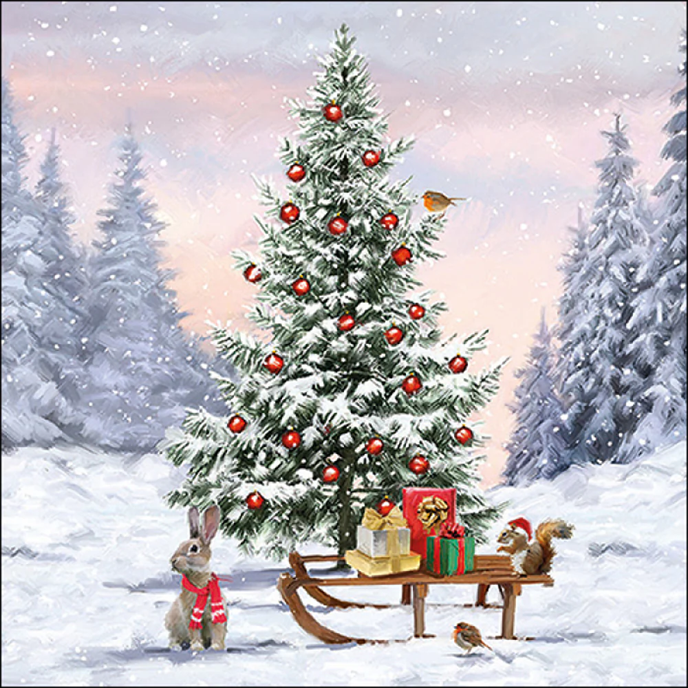 Ambiente Winter Animals Christmas Paper Napkins | Pack of 20