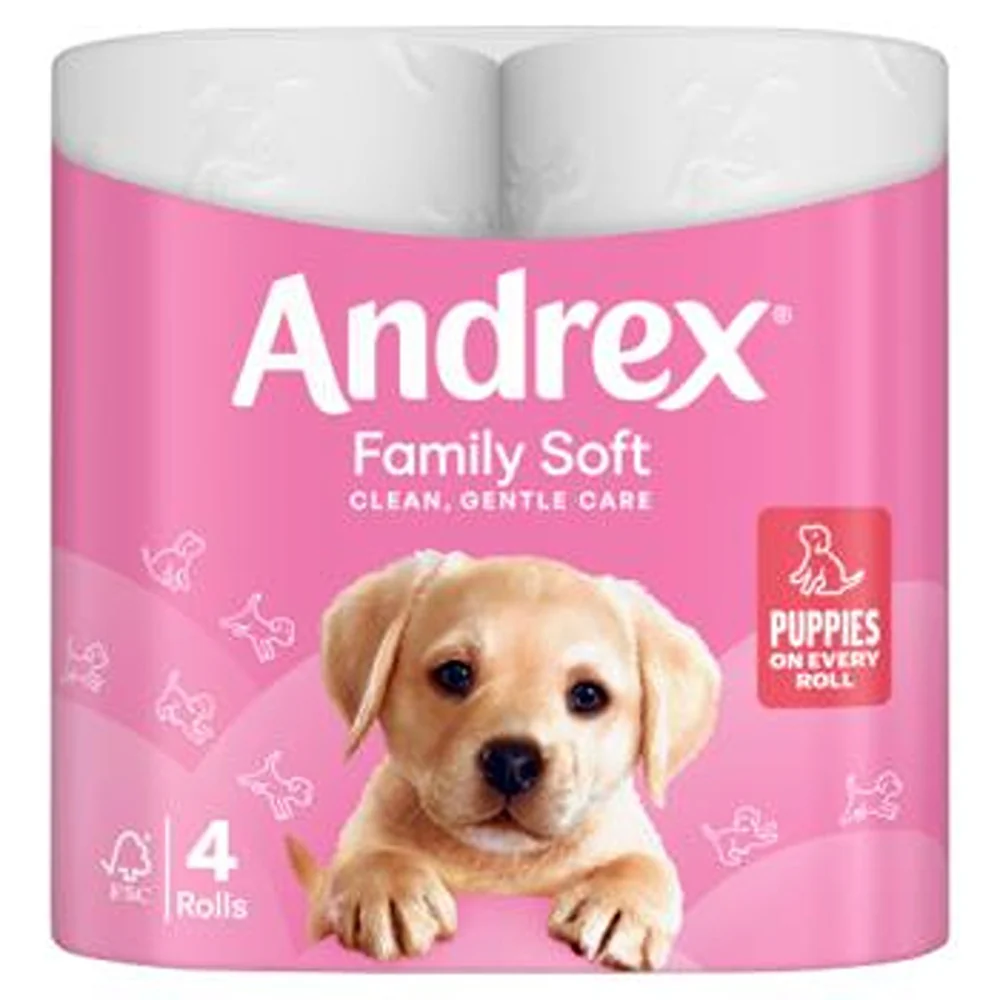 Andrex Gentle Clean Toilet Tissue | 4 Rolls
