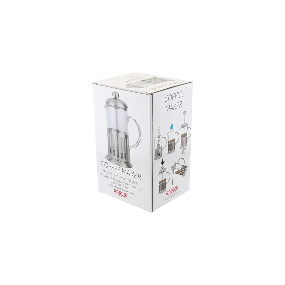 Apollo Coffee Plunger French Press | Heat-Resistant Glass, Stainless Steel - Image 3
