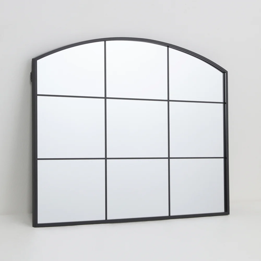 Arch Aluminium Framed Mirror | Black Frame, 60 x 80cm, Arched Top