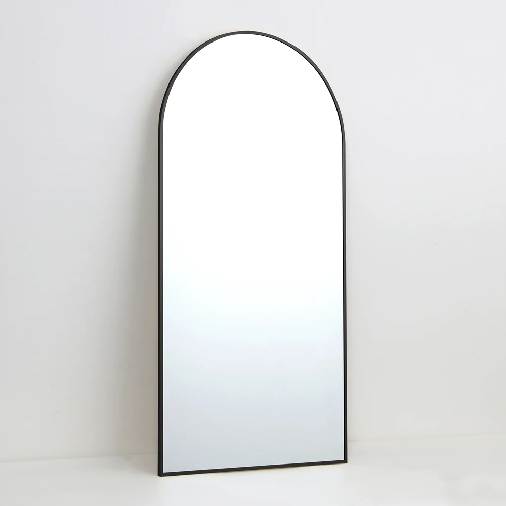 Arch Aluminium Framed Wall Mirror | Black Finish, 60 x 120 cm