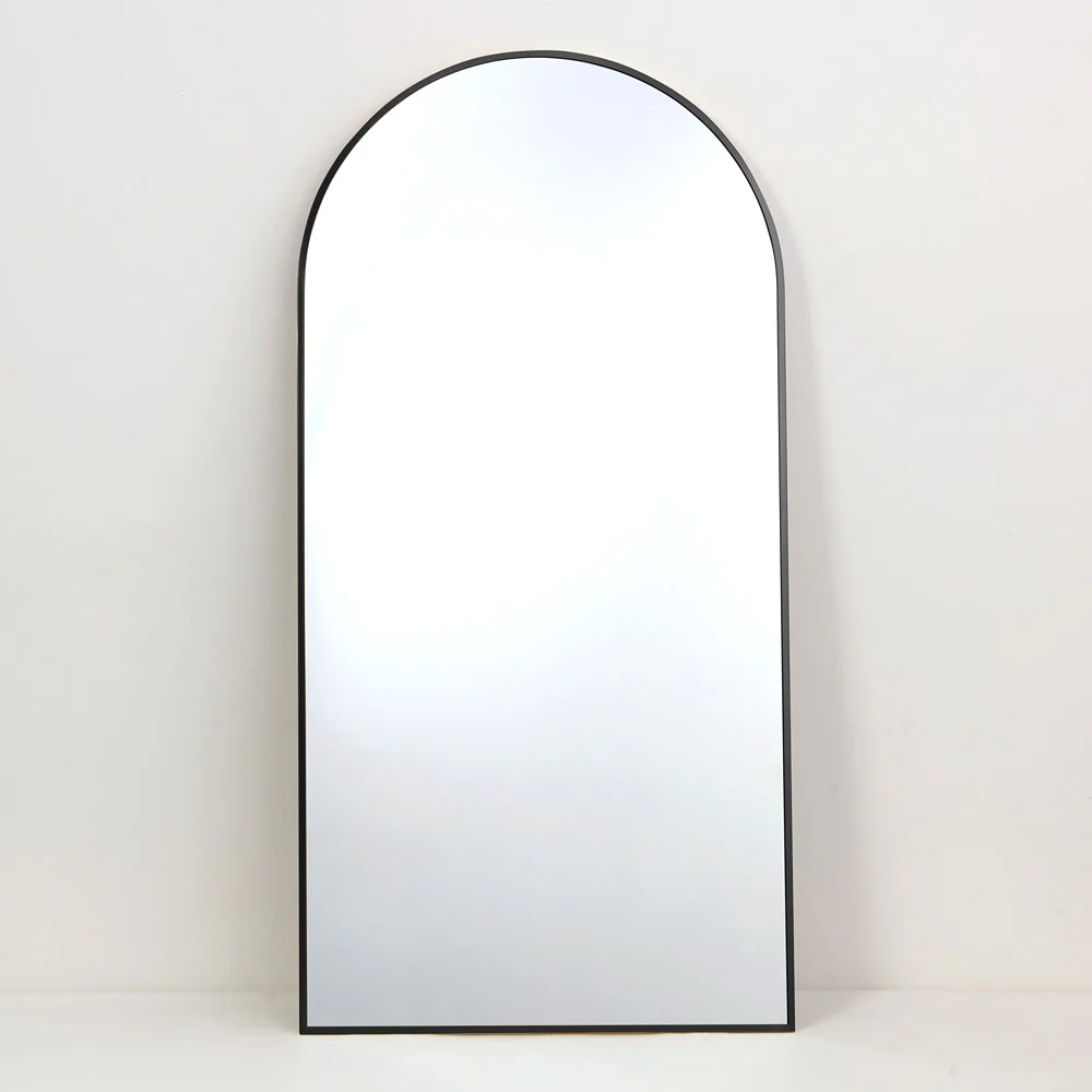 Arch Aluminium Framed Wall Mirror | Black Finish, 60 x 120 cm - Image 3