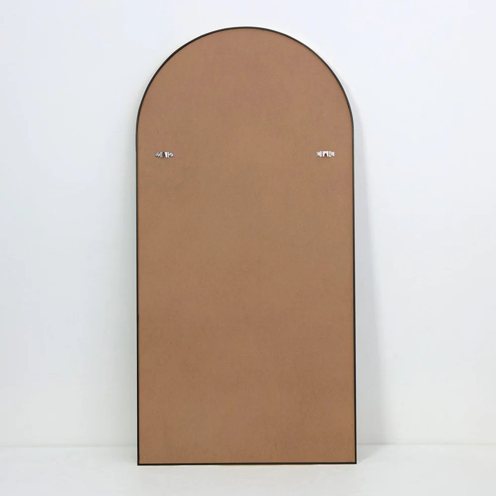 Arch Aluminium Framed Wall Mirror | Black Finish, 60 x 120 cm - Image 6