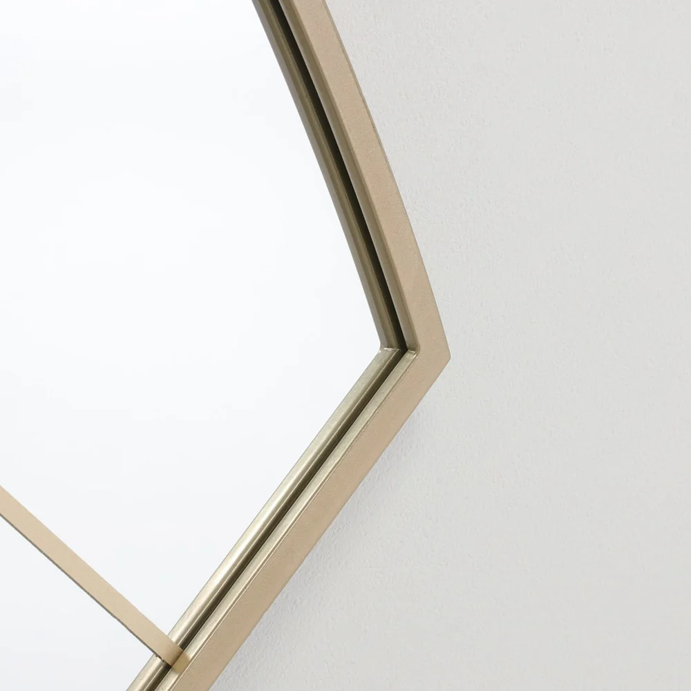 Arch Top Aluminium Framed Mirror | Brass Finish, 60 x 80 cm - Image 4