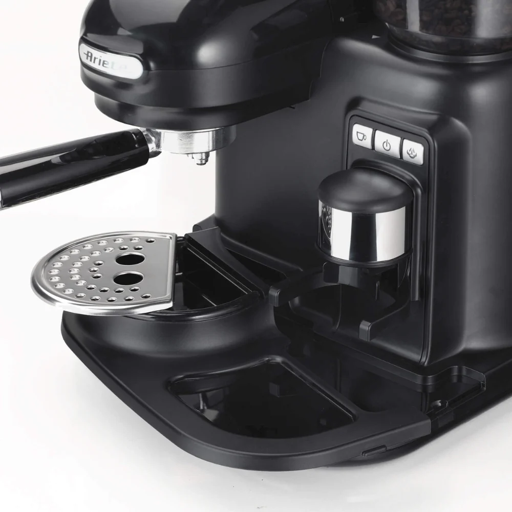 Ariete Black Espresso Coffee Maker with Built-In Grinder | Bean Hopper - Image 3