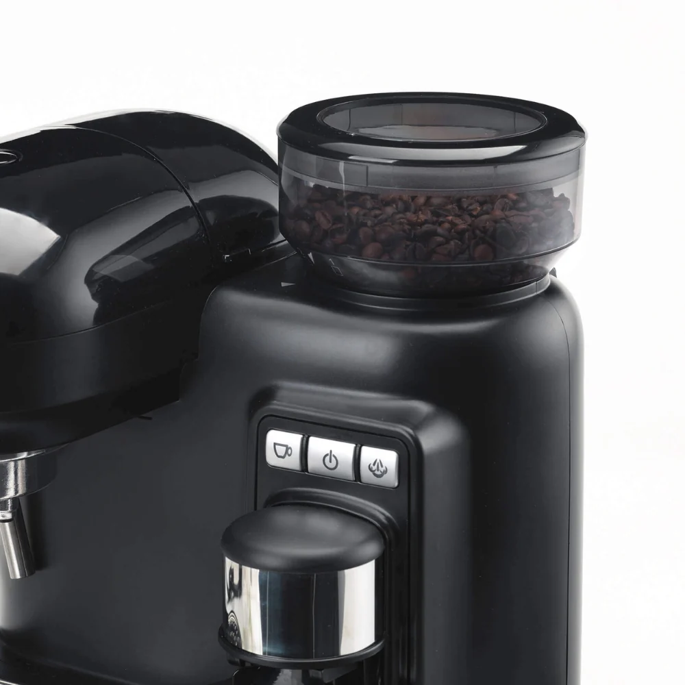 Ariete Black Espresso Coffee Maker with Built-In Grinder | Bean Hopper - Image 4