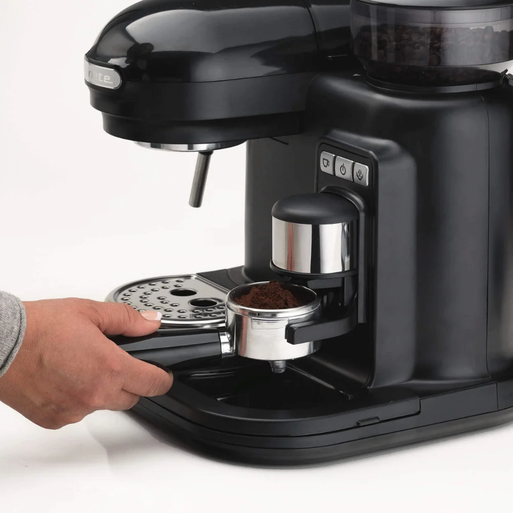 Ariete Black Espresso Coffee Maker with Built-In Grinder | Bean Hopper - Image 5