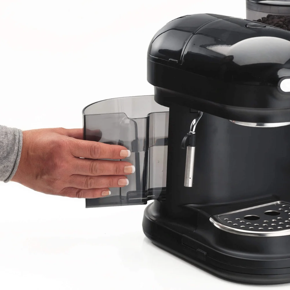 Ariete Black Espresso Coffee Maker with Built-In Grinder | Bean Hopper - Image 7
