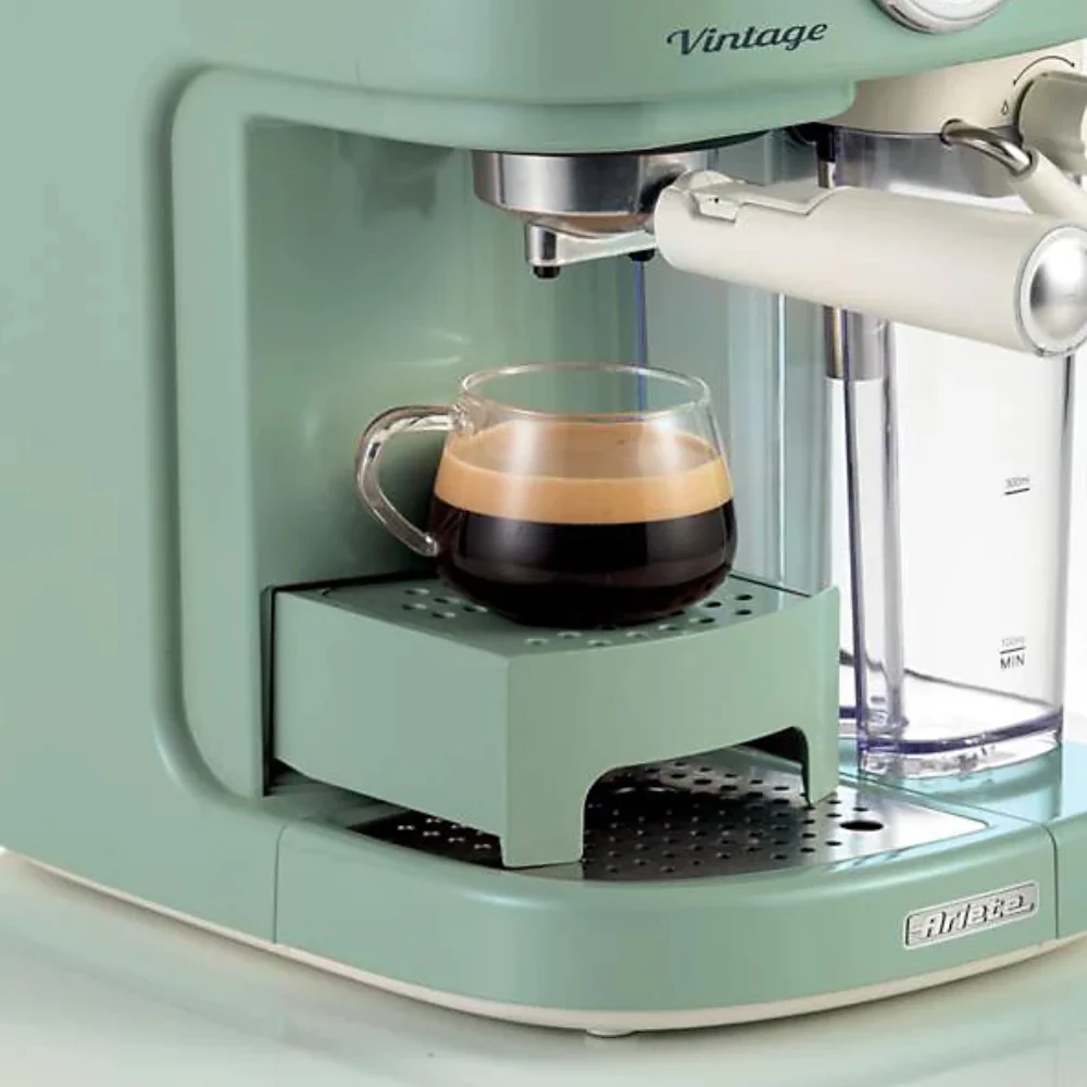 Ariete Vintage Green Espresso Coffee Machine | Pressure Gauge, Milk Frother - Image 3