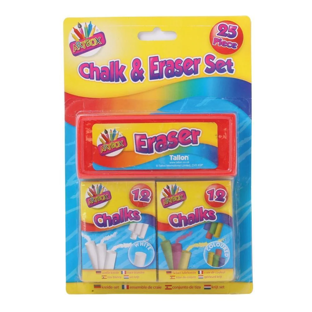 Artbox Chalk & Eraser Set | 25 Piece