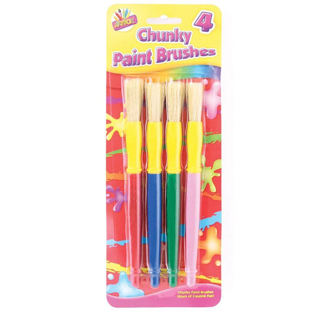 Artbox Childrens Chunky Art Brushes | Pack of 4