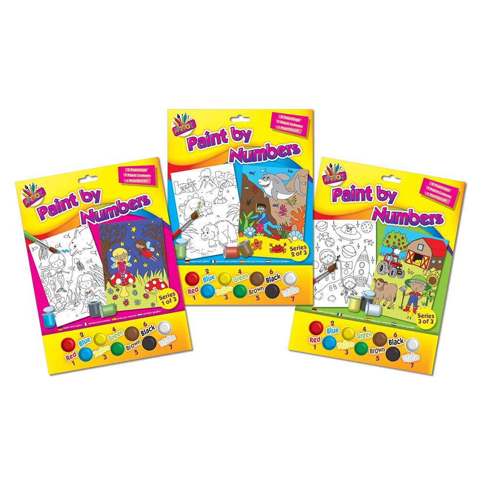 Artbox Paint By Numbers Child | 7 Assorted Paints 1 Brush