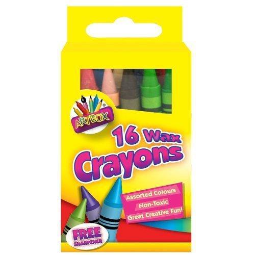 Artbox Wax Crayons | Includes sharpener | 16 Pack
