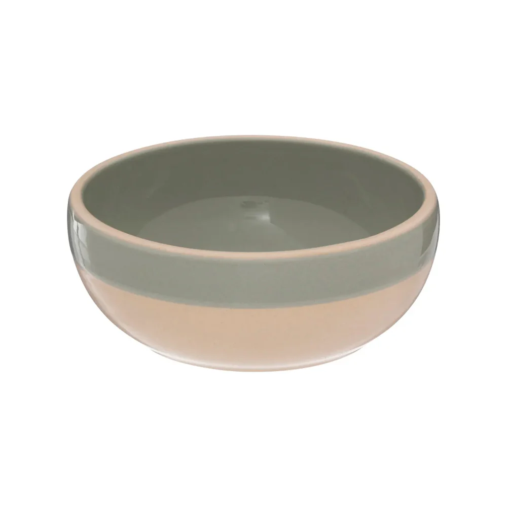 Atmosphera Asma Two-Tone Green Serving Bowl | 15cm, Speckled Finish