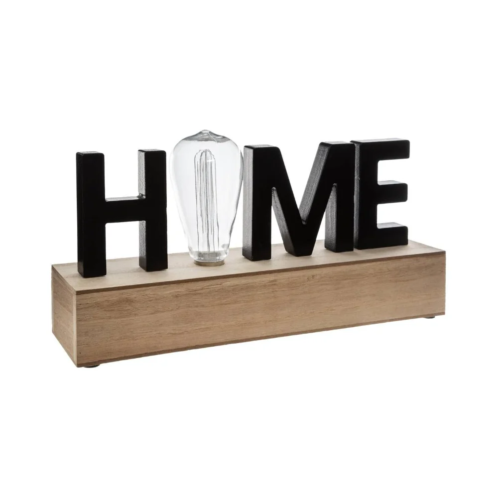 Atmosphera LED HOME Word Plaque | Black, 34cm, Tabletop, Freestanding - Image 2