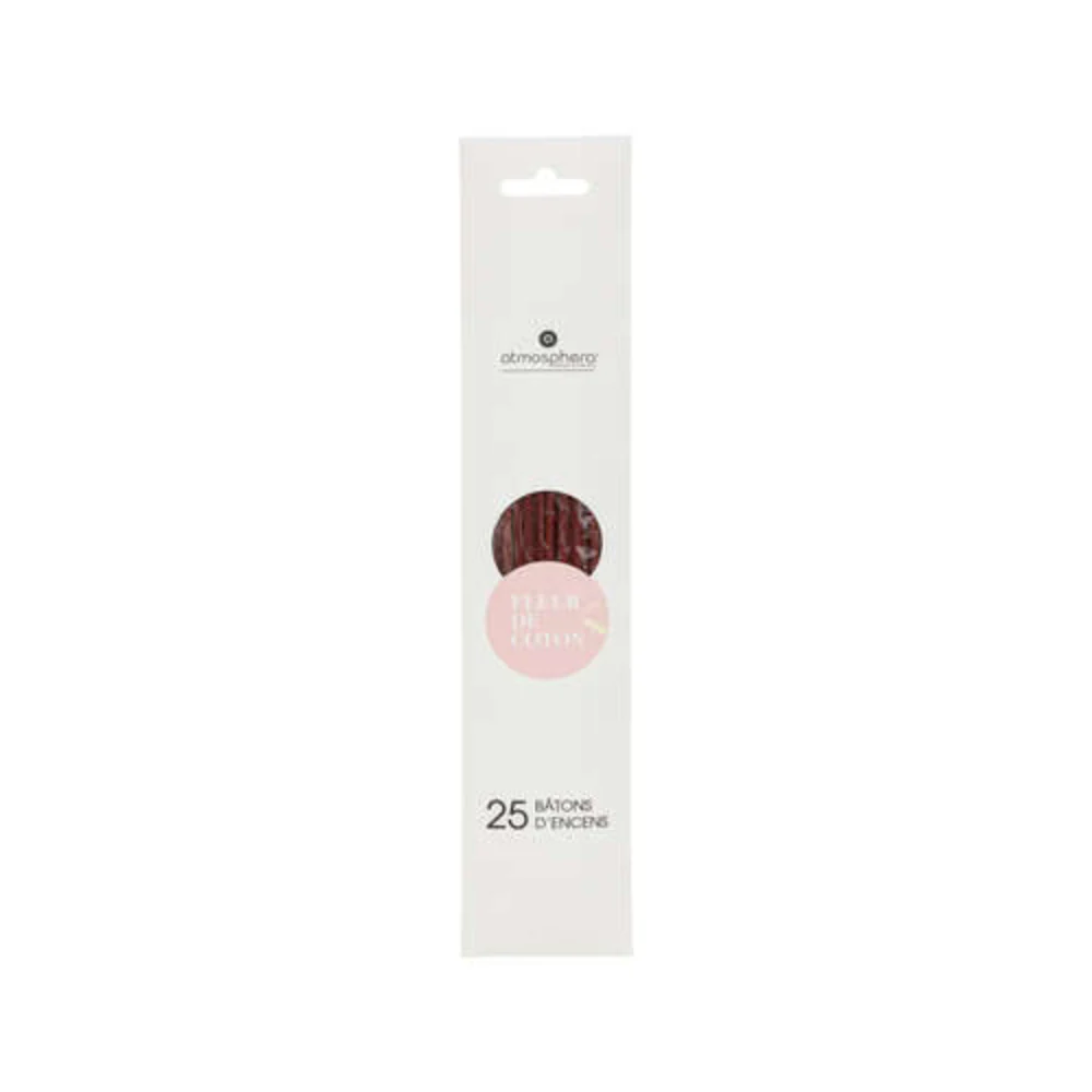 Atmosphera Pure Cotton Incense Sticks | Pack of 25, Long-Lasting Burn