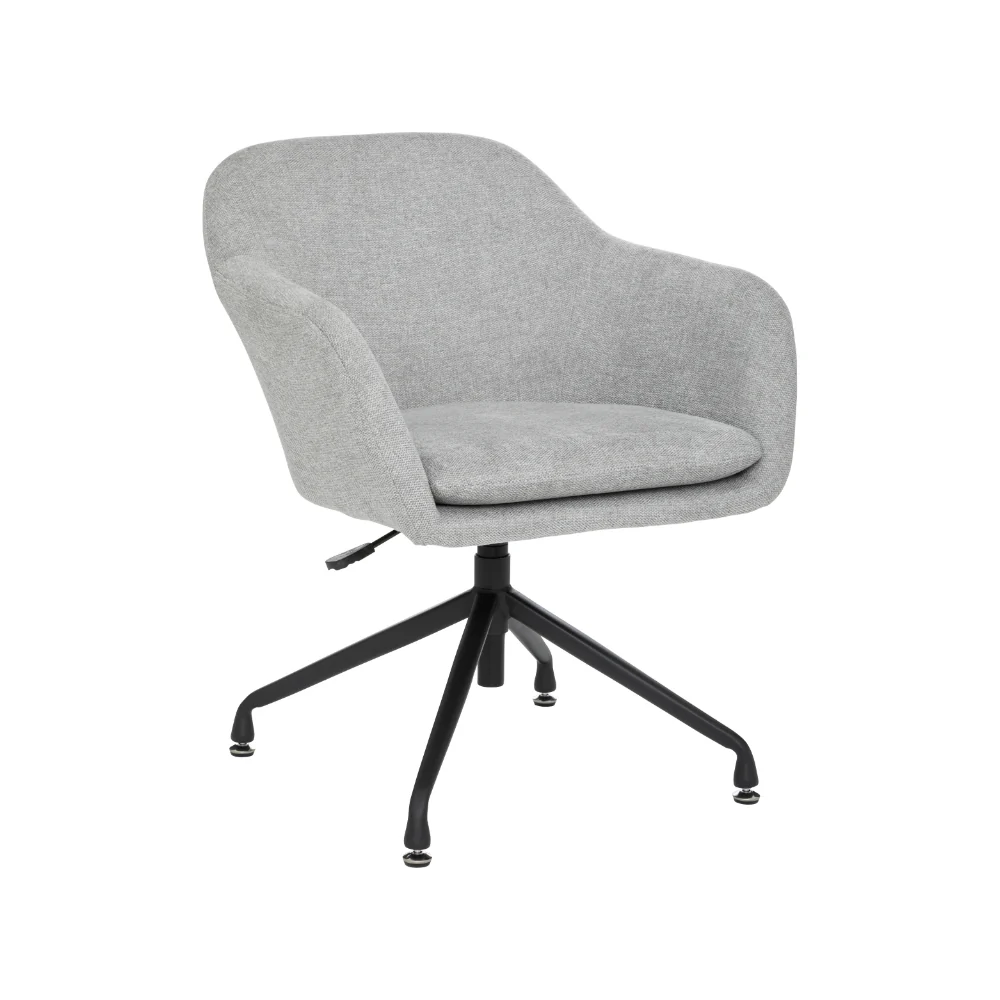 Atmosphera Sipca Grey Swivel Office Chair | Height Adjustable, Padded