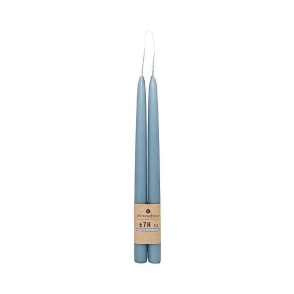 Atmosphera Storm Dinner Taper Candles | 30cm, Pack of 2, 7-Hour Burn