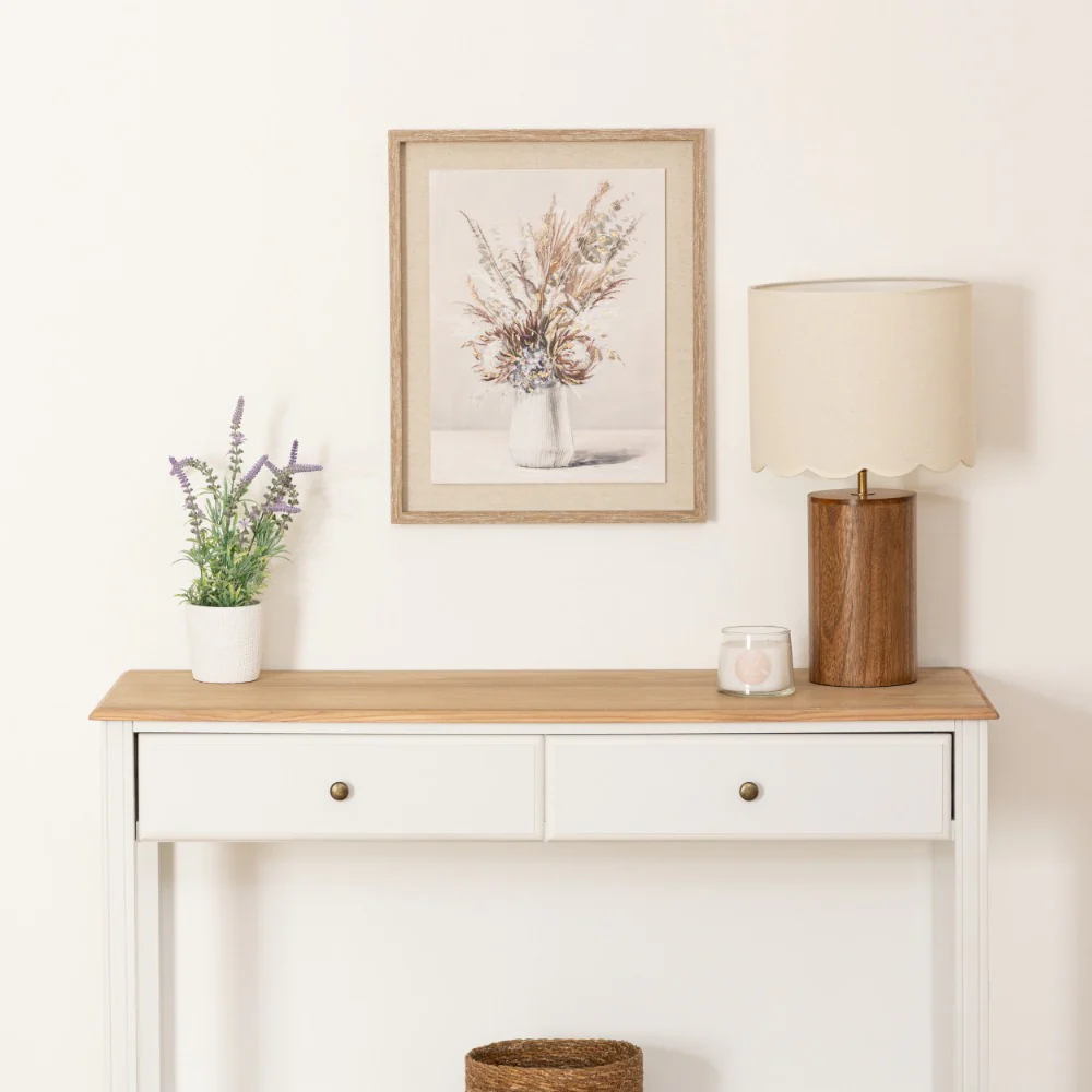 Atmosphera Tiana Beige Botanical Framed Canvas Wall Art | 40 x 50cm - Image 3