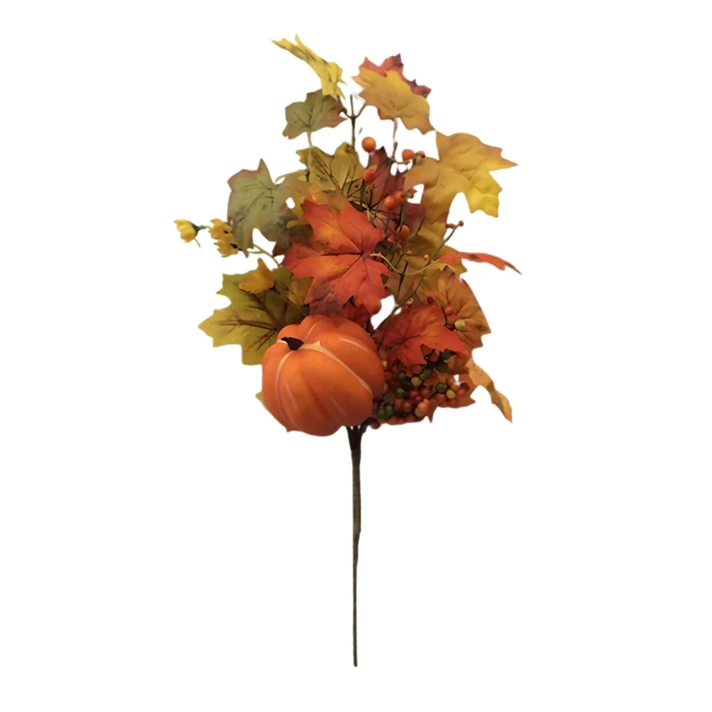 Autumn Collection Fall Leaves & Pumpkin Pick | 70cm