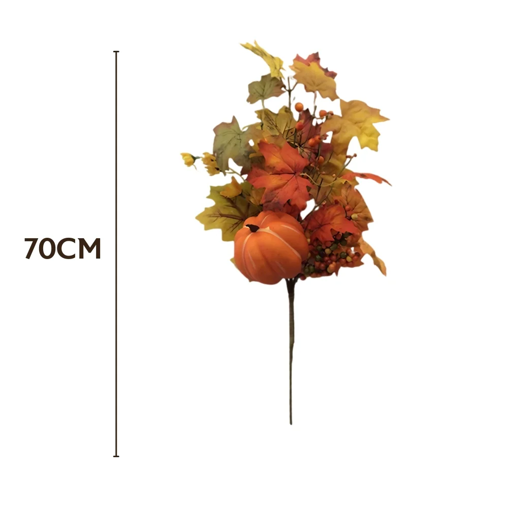 Autumn Collection Fall Leaves & Pumpkin Pick | 70cm - Image 3