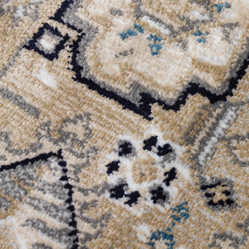 Aziza Medallion Beige Rug | Classic Elegance & Plush Comfort - Image 7