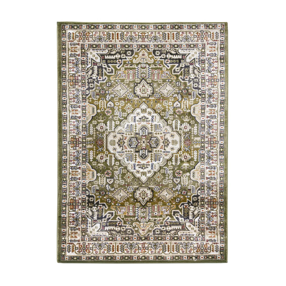 Aziza Medallion Green Rug | 120 x 170cm