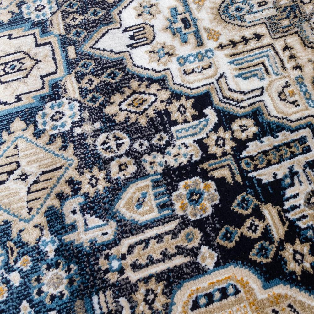 Aziza Medallion Navy Rug | Timeless Design for Every Home - Image 6
