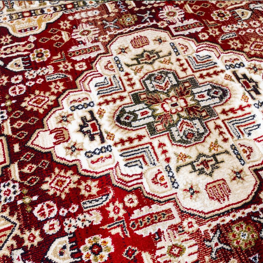 Aziza Medallion Red Rug | Classic Elegance for Modern Homes - Image 6