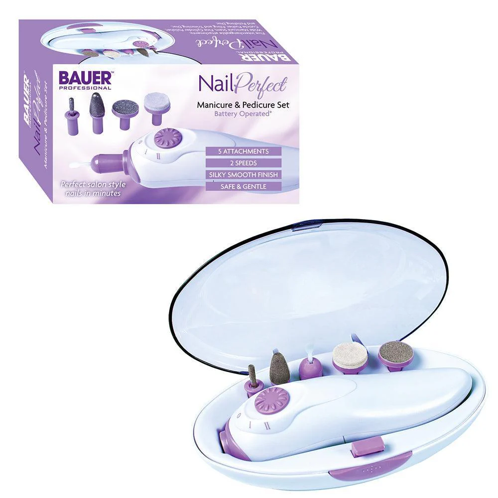 Bauer Battery Operated Professional Manicure & Pedicure Set