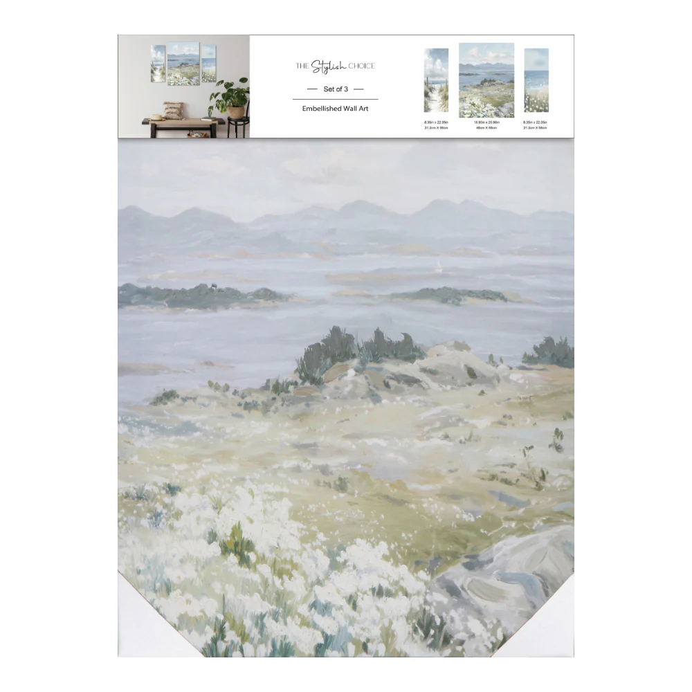 Beach View Coastal Canvas Wall Art Set | Assorted Designs, Set of 3 - Image 4