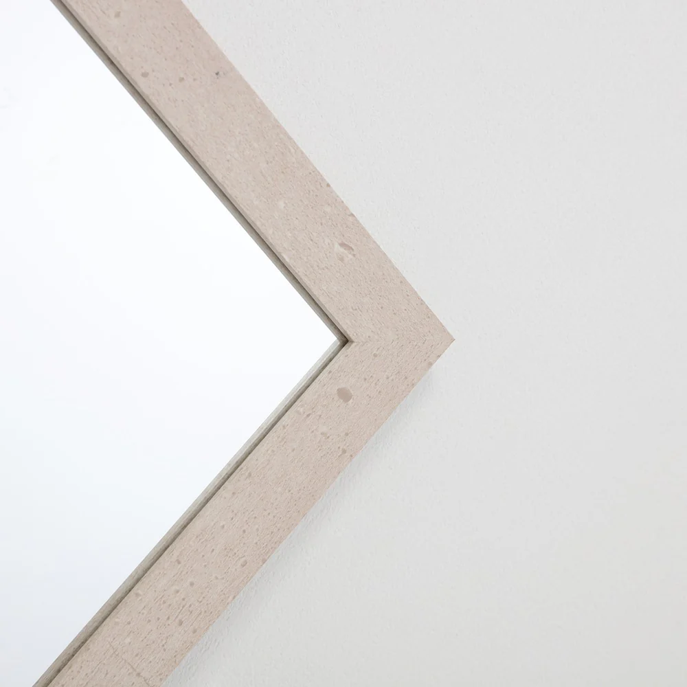 Beige Marble Effect Rectangular Framed Wall Mirror | 40 x 50cm - Image 3