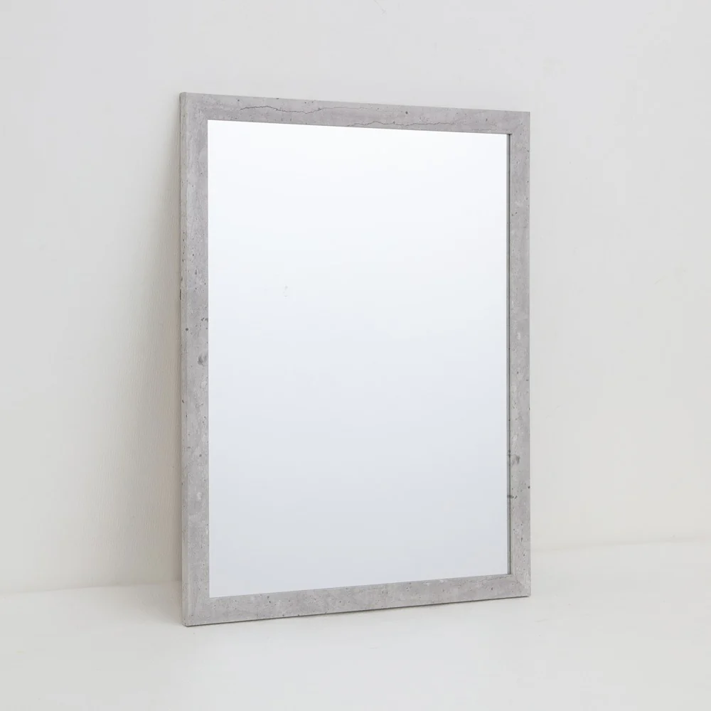 Beige Marble Effect Rectangular Framed Wall Mirror | 40 x 50cm - Image 7
