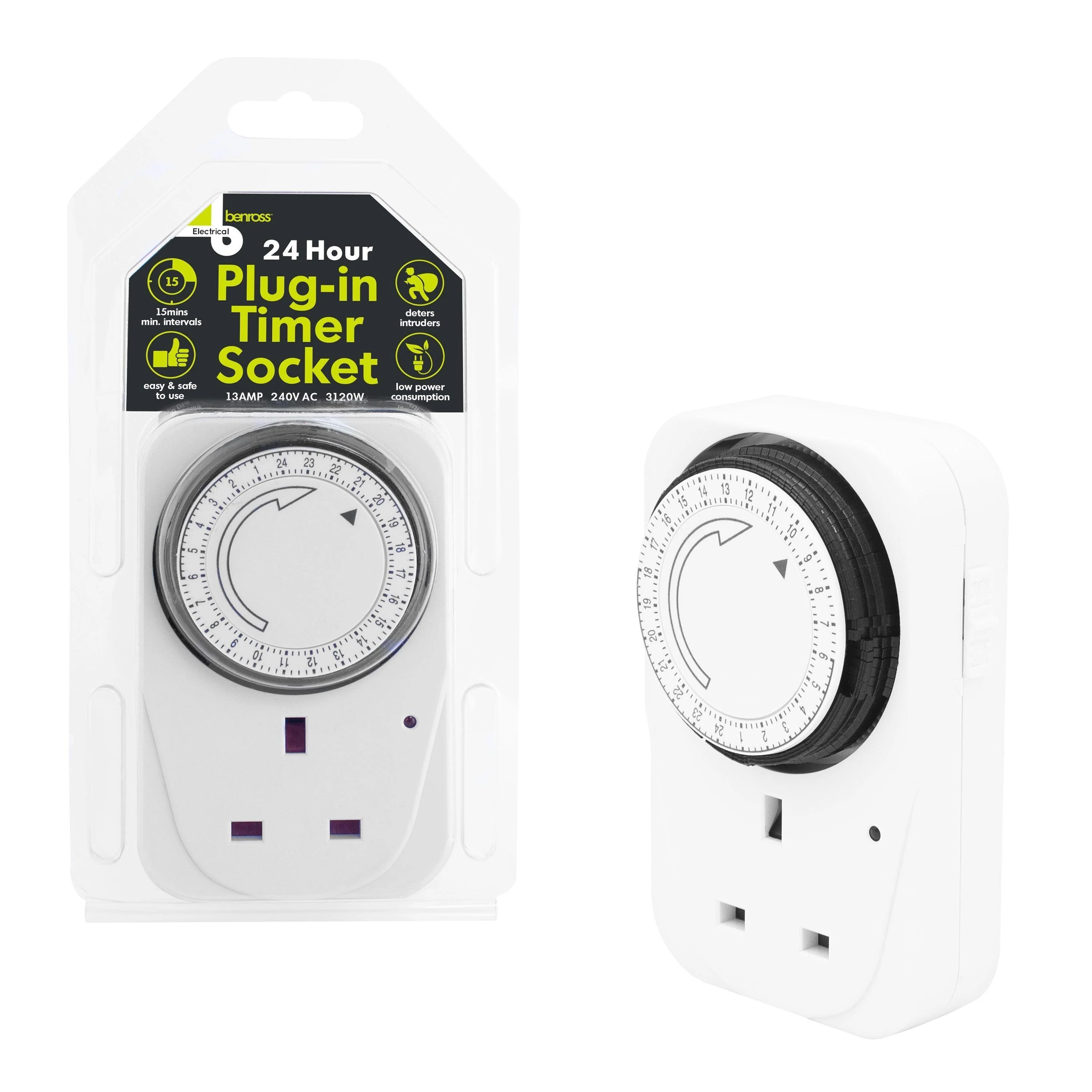 Benross 24-Hour Plug-In Timer Socket Large