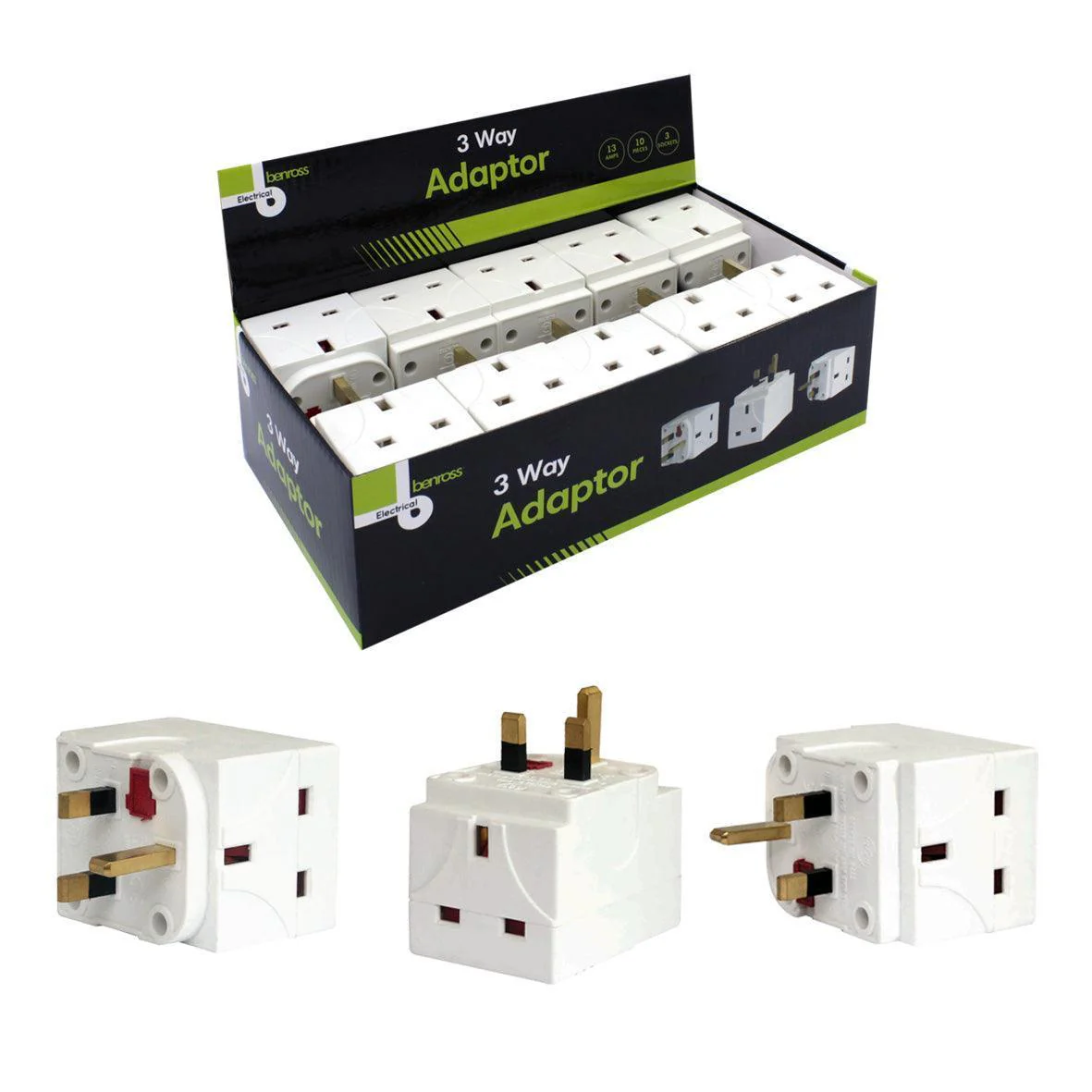 Benross 3 Way Plug Adaptor