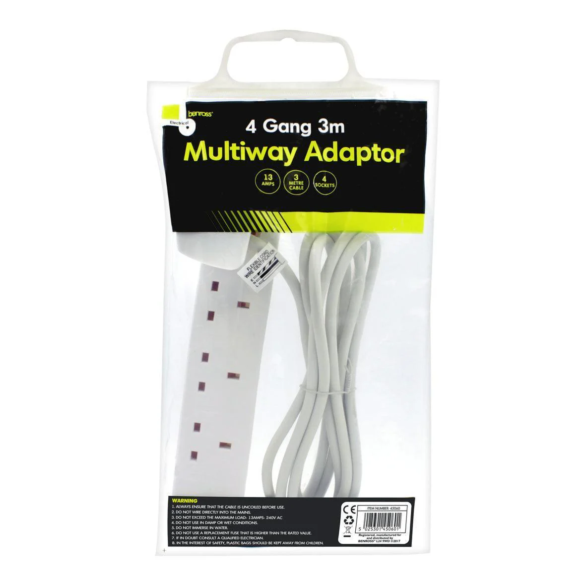 Benross 4 Way 3m Extension Lead