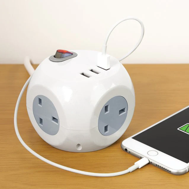 Benross Compact Cube Socket | 3 Way 1.4M - Image 4