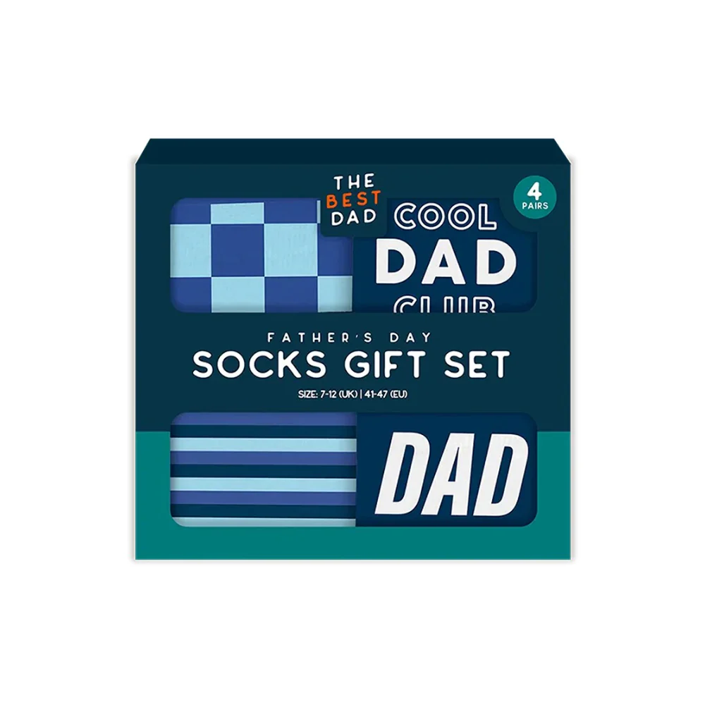 Best Dad Father's Day Sock Gift Set | Pack of 4, One Size UK 7–12
