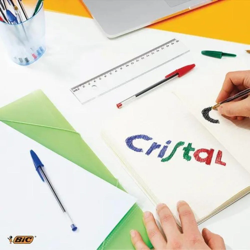 Bic Cristal Ballpoint Pen Medium Assorted | Pack of 10 | Ideal for School - Image 4