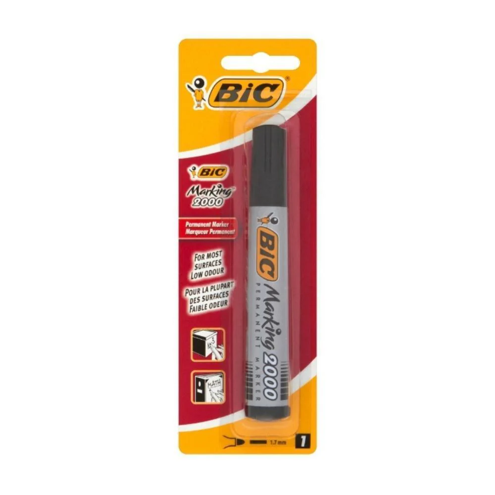 BIC Marking 2000 Permanent Marker | Black | 1.7 mm Bullet Tip