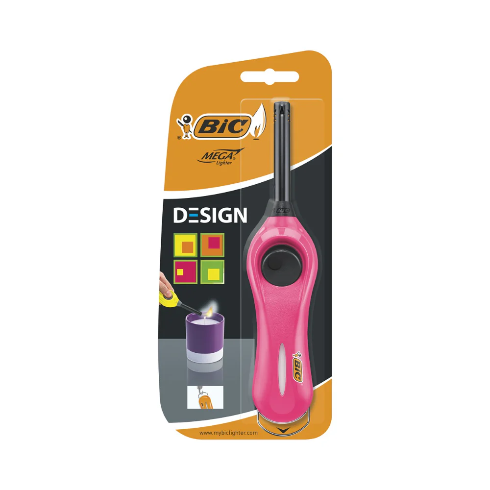BIC Neon Mega Wand Lighter | Extra-Long Reach, Assorted Colours - Image 3