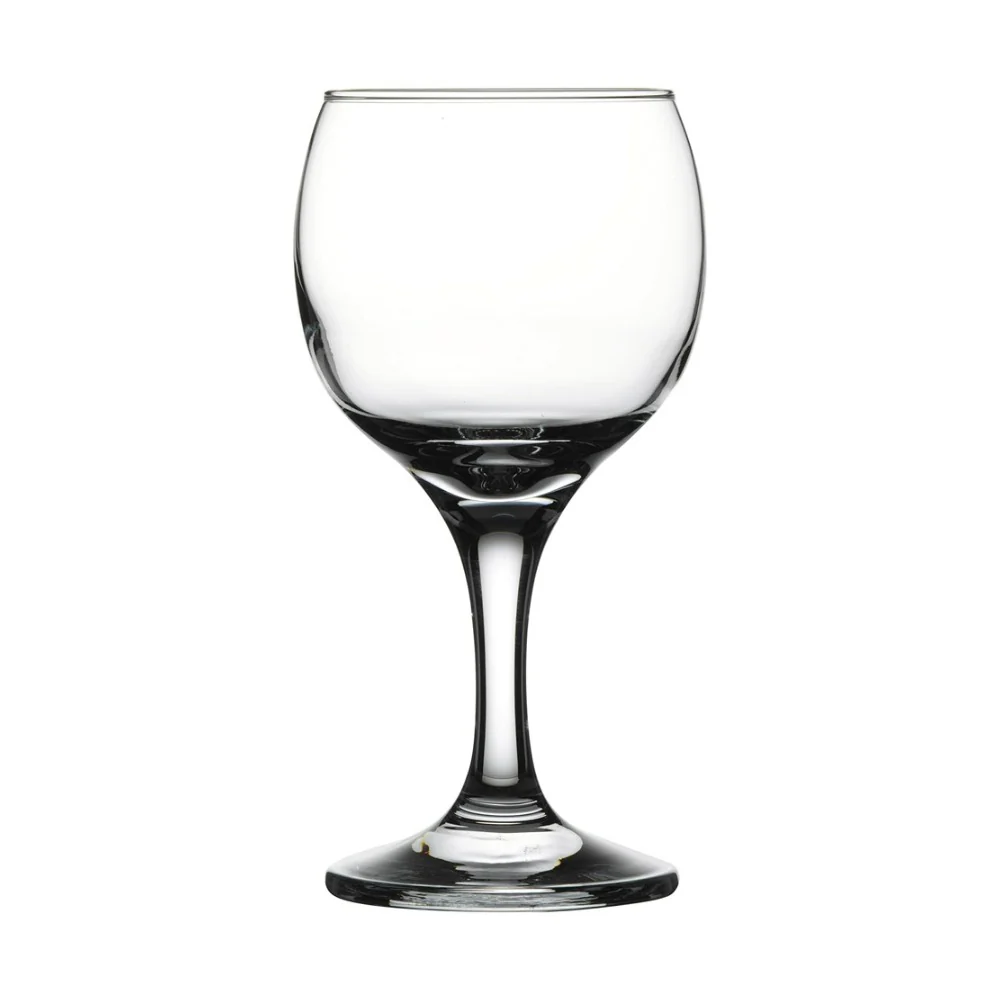 Bistro Stemmed Goblet Wine Glasses | Pack of 6, 29cl, Crystal Clear